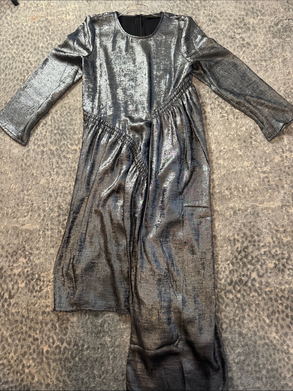 Stone Goya Metallic Asymetrical Dress